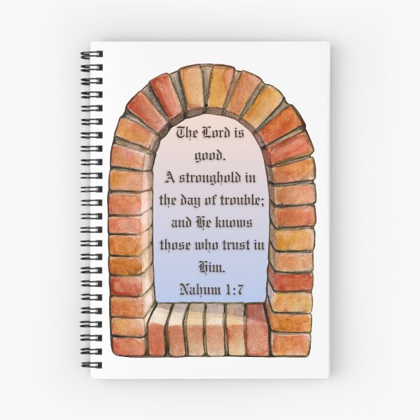 Item preview, Nahum 1:7 - The Lord is good. A stronghold in the day of trouble; and He knows those who trust in Him. designed and sold by FlutterByH.