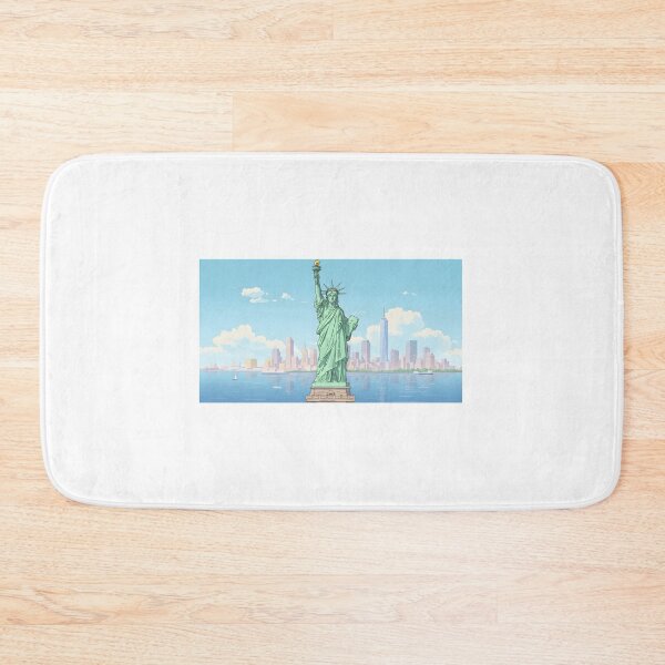 Item preview, Pastel-toned Japanese animation of Statue of Liberty designed and sold by DeeGeeArrt.