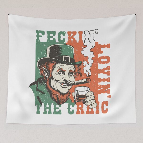 Item preview, Retro Leprechaun Graphic Sweatshirt, St. Patrick's Day Crewneck Jumper, Vintage Irish Print Top, Whiskey Lover Gift, Funny Ginger Apparel designed and sold by ReFreshU Shop Designs.