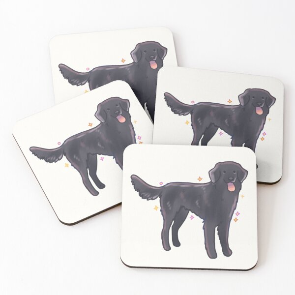 Item preview, Black Flat Coated Retriever dog designed and sold by Mayarartsy.