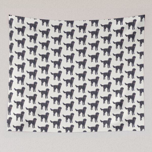 Item preview, Black Flat Coated Retriever dog designed and sold by Mayarartsy.