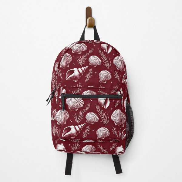 Item preview, Seashells and Seaweed in Maroon and White  designed and sold by Marymarice.