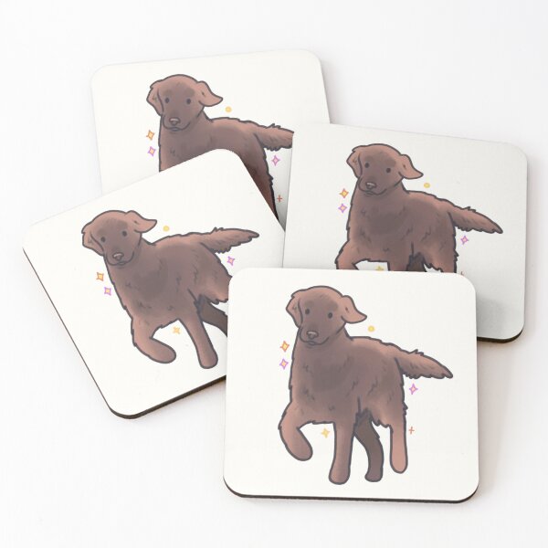 Item preview, Cute Brown Flat Coated Retriever dog designed and sold by Mayarartsy.