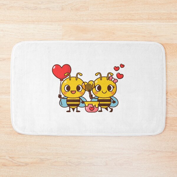 Item preview, Cute Bee cartoon and heart Valentine's day designed and sold by NoeySmiley55.