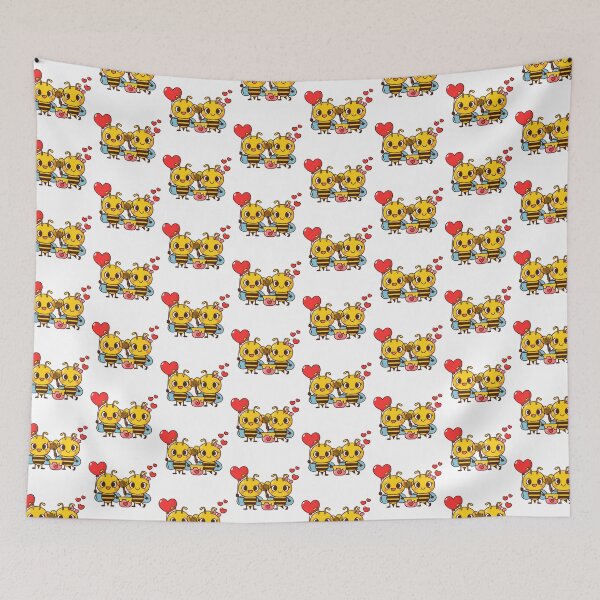 Item preview, Cute Bee cartoon and heart Valentine's day designed and sold by NoeySmiley55.
