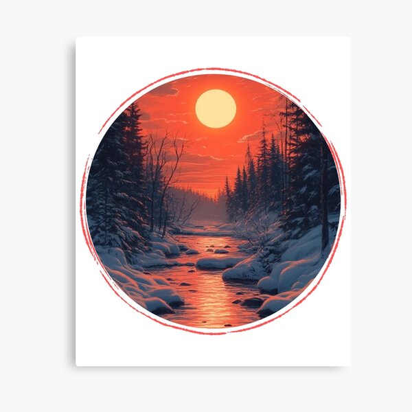 Item preview, Snowy Sunset T-Shirt – Aesthetic Winter Landscape Tee for Nature Lovers designed and sold by UrbanEdge Tees.