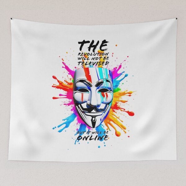 Item preview, Protest slogans. Anonymous. The revolution will be online. designed and sold by Drone-tees.