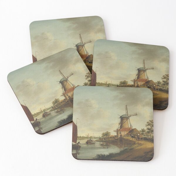 Item preview, View of a  Trekscht and Windmill along the Vilet designed and sold by tomorrowsart.
