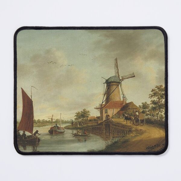 Item preview, View of a Trekscht and Windmill along the Vilet designed and sold by tomorrowsart.