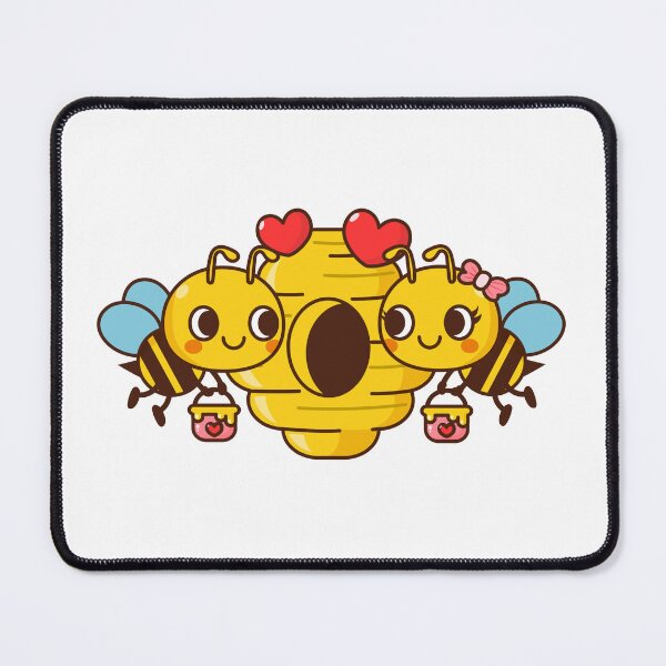 Item preview, Cute Bee cartoon and heart Valentine's day designed and sold by NoeySmiley55.