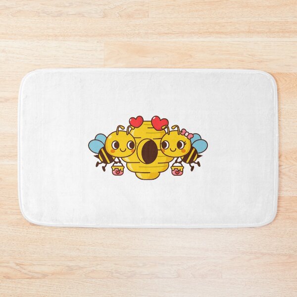 Item preview, Cute Bee cartoon and heart Valentine's day designed and sold by NoeySmiley55.