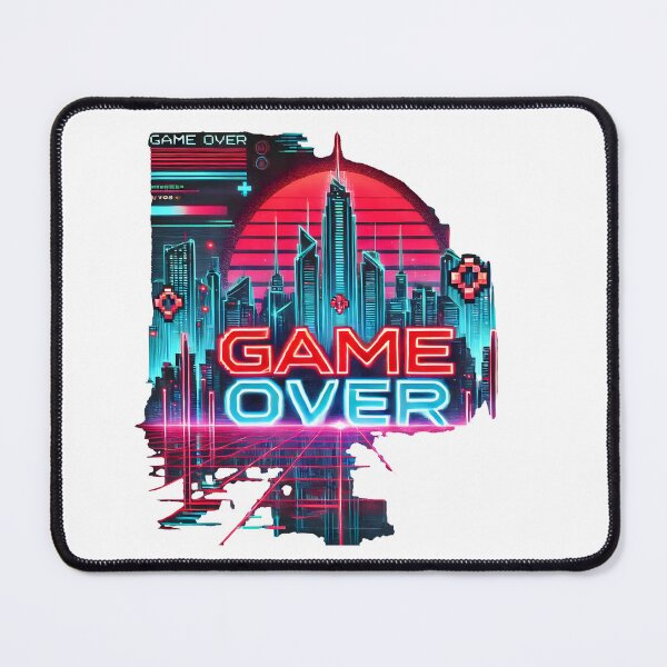 Item preview, Game Over - Neon Cyberpunk Retro Gaming Art designed and sold by Chroma Myst.