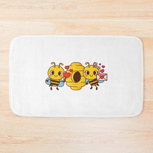 Item preview, Cute Bee cartoon and heart Valentine's day designed and sold by NoeySmiley55.