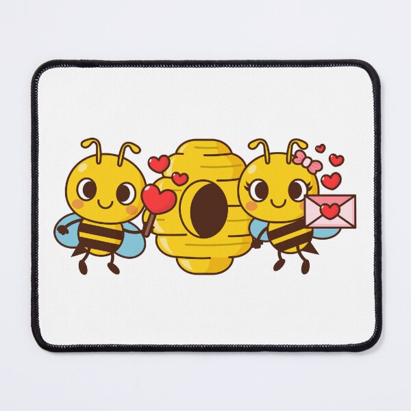Item preview, Cute Bee cartoon and heart Valentine's day designed and sold by NoeySmiley55.