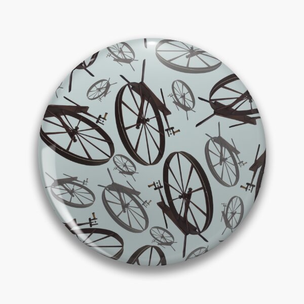 Item preview, Spinning Wheels Tossed Halfdrop Soft Blue Green c2cfcf designed and sold by Art in My Loft.