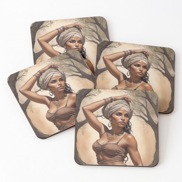Item preview,  Beautiful Romani Gypsy girl illustration designed and sold by Vintage Designs +.
