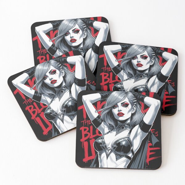 Item preview, Sexy Vampire demon fantasy punk horror Girl illustration designed and sold by Vintage Designs +.