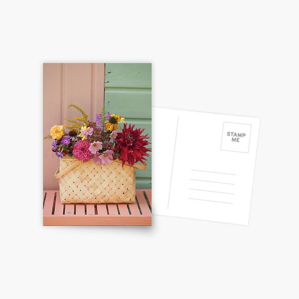 Item preview, A basket full of summer flowers designed and sold by Annabergert.