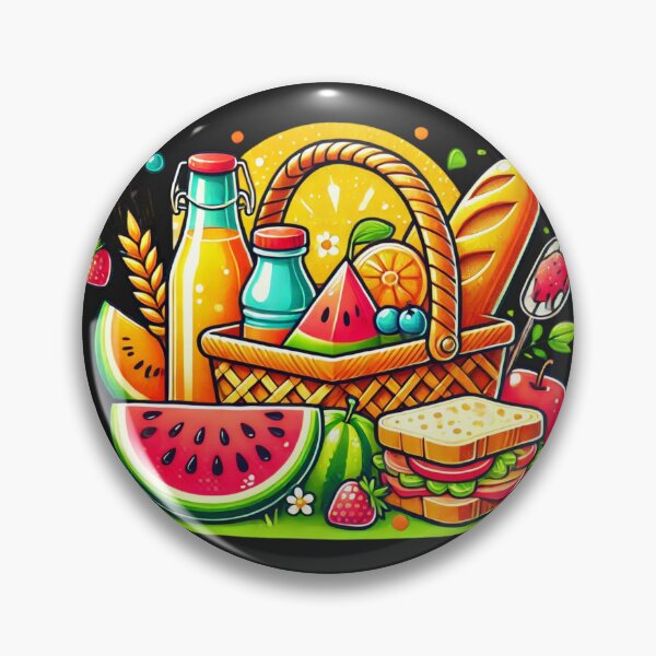 Item preview, Cheerful Picnic Basket Illustration - Fresh Summer Vibes designed and sold by Desireehaz.