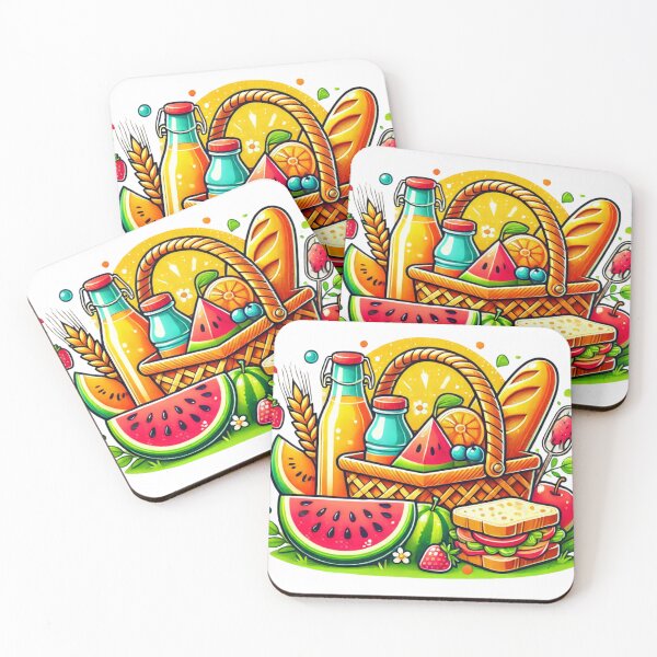 Item preview, Cheerful Picnic Basket Illustration - Fresh Summer Vibes designed and sold by Desireehaz.