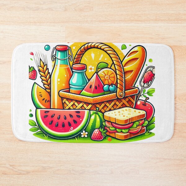 Item preview, Cheerful Picnic Basket Illustration - Fresh Summer Vibes designed and sold by Desireehaz.