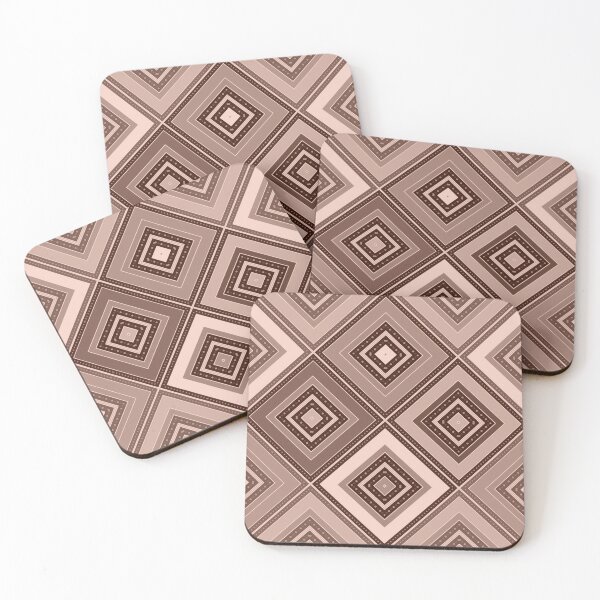 Item preview, beige brown pattern of square patches designed and sold by fuzzyfox.