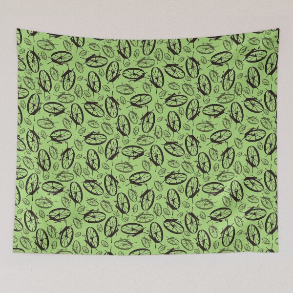 Item preview, Spinning Wheels Tossed Halfdrop Soft Green aad977 designed and sold by Art in My Loft.