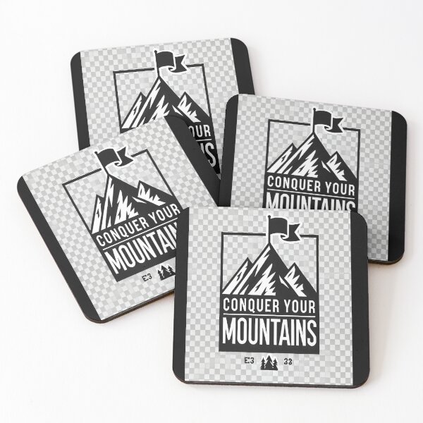Item preview, “Conquer Your Mountains Motivational Artwork” designed and sold by Marcinkowski-studio .