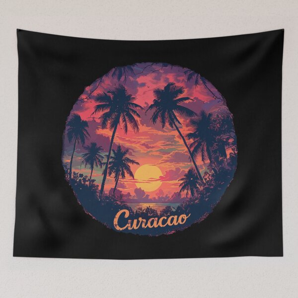 Item preview, Curacao - Caribbean (with Orange Lettering) designed and sold by VelvetRoom.