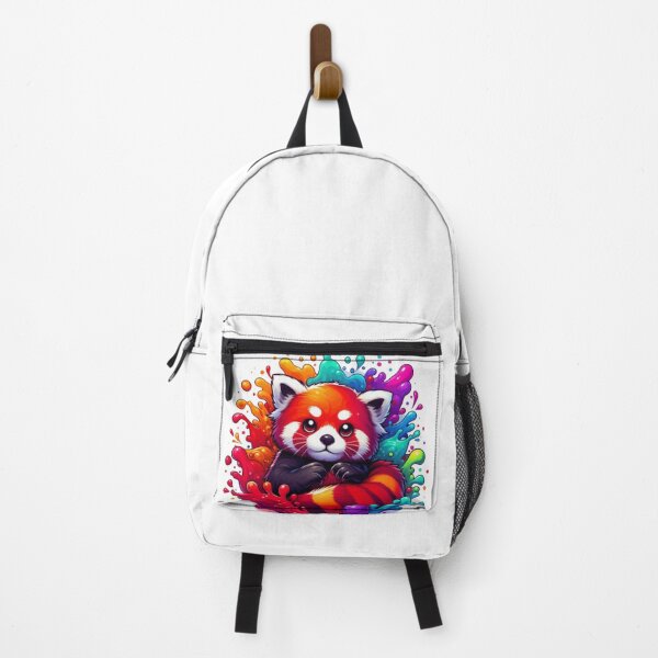 Item preview, Adorable red panda in a vibrant paint splash - cute & colorful art designed and sold by BigBlueArt.