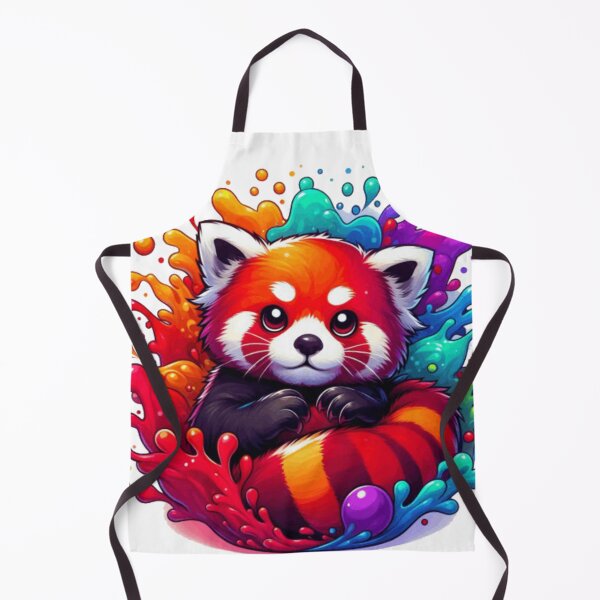 Item preview, Adorable red panda in a vibrant paint splash - cute & colorful art designed and sold by BigBlueArt.