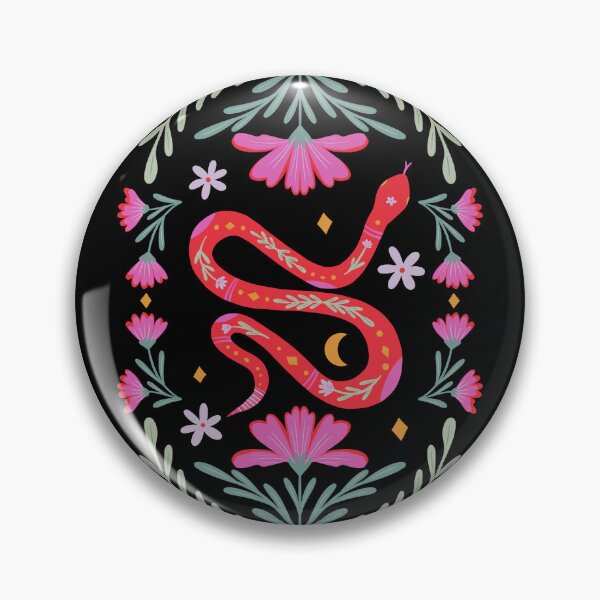 Aperçu de l'œuvre Joli serpent fleuri - rouge et vert créée et vendue par wackapacka.