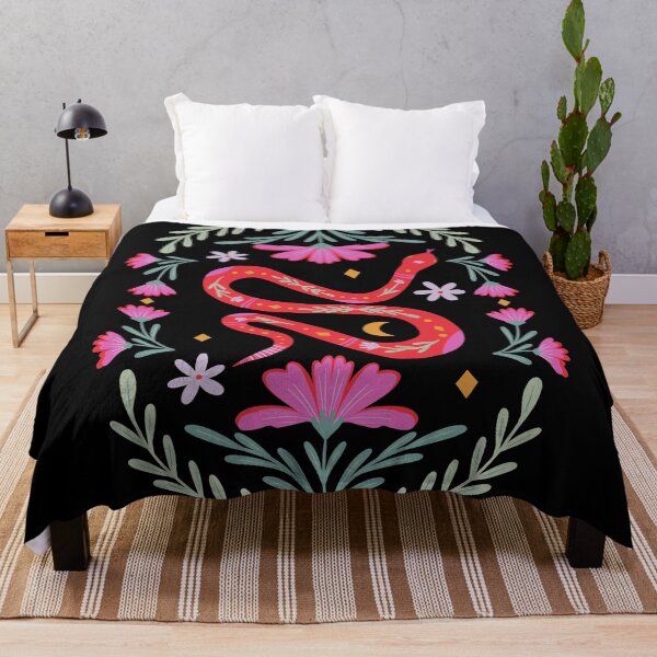 Item preview, Cute floral snake - red and green designed and sold by wackapacka.