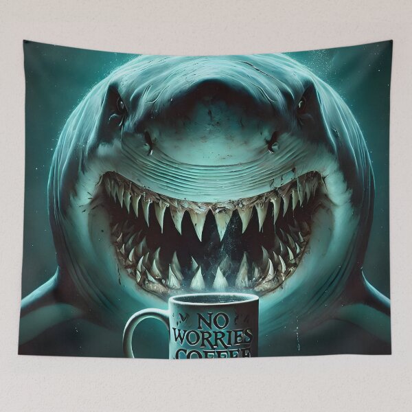 Item preview, Coffee-Fueled Predator designed and sold by AI-Only Creations.