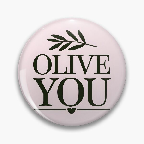 Item preview, Olive you text and a heart and olive leaf simple leaf design designed and sold by EmeraldeaArt.