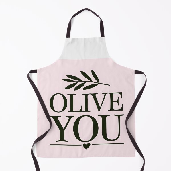 Item preview, Olive you text and a heart and olive leaf simple leaf design designed and sold by EmeraldeaArt.