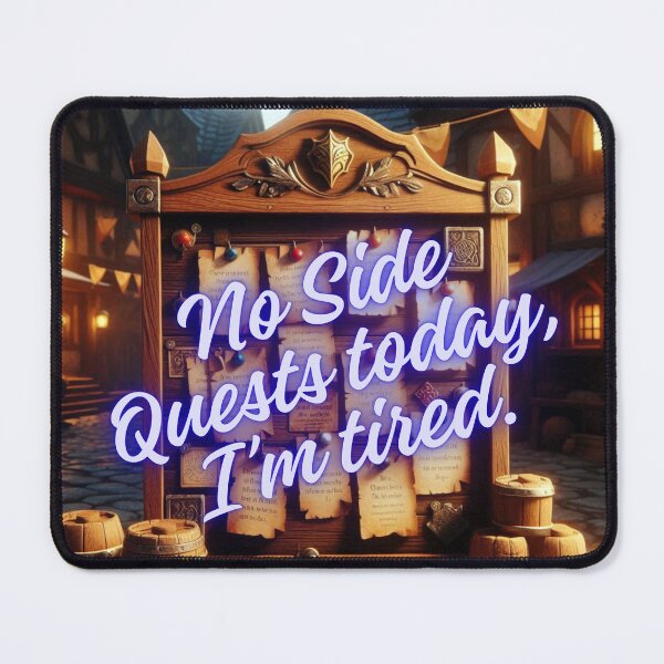 Item preview, NPC Vibes - No Side Quests today, I'm tired. designed and sold by nature. electrified..