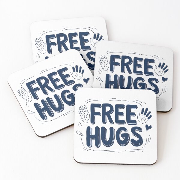 Item preview, A unique design quotes with graphic elements, typography, and a cute phrase about free hugs, for communicating with those who need love or a warm embrace, or for expressing one's personality designed and sold by postprocess.