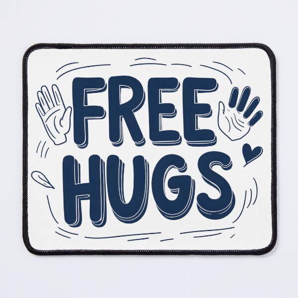 Item preview, A unique design quotes with graphic elements, typography, and a cute phrase about free hugs, for communicating with those who need love or a warm embrace, or for expressing one's personality designed and sold by postprocess.