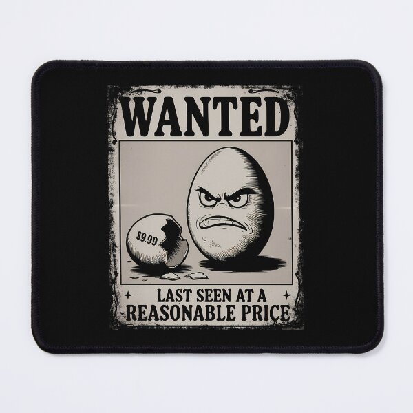 Item preview, Wanted Egg Last Seen At A Reasonable Price Inflation Joke designed and sold by Designer-Girl.