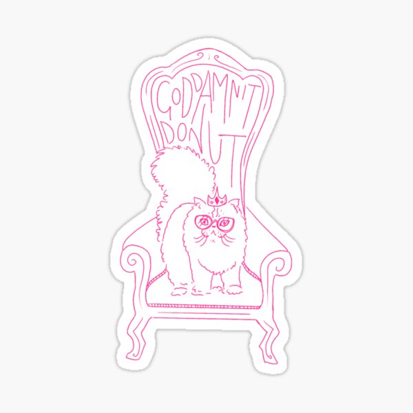 Item preview, Goddamnit donut (pink) designed and sold by TheDoodlemancer.