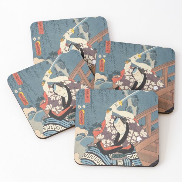 Item preview, Samurai Warrior Under the Moon | Vintage Japanese Ukiyo-e Art designed and sold by Timeless Japan.
