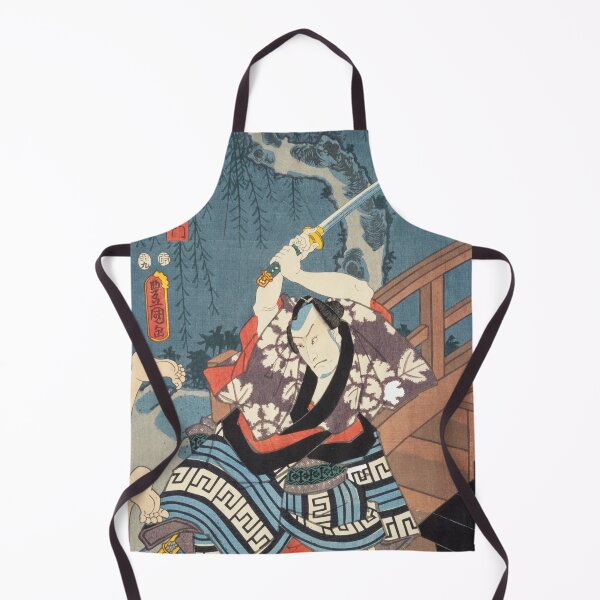 Item preview, Samurai Warrior Under the Moon | Vintage Japanese Ukiyo-e Art designed and sold by Timeless Japan.