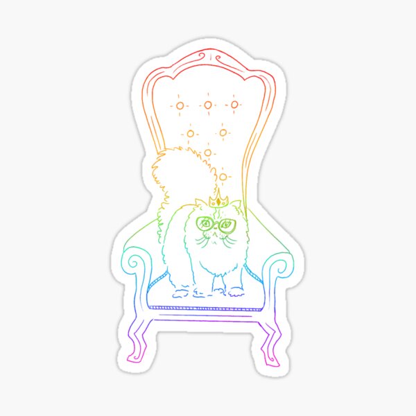 Item preview, Princess donut’s throne (rainbow) designed and sold by TheDoodlemancer.