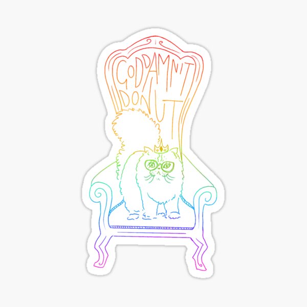 Item preview, Goddamnit donut (rainbow) designed and sold by TheDoodlemancer.