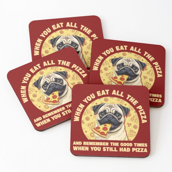 Item preview, Funny Pug and Pizza designed and sold by Office Geek Shop.