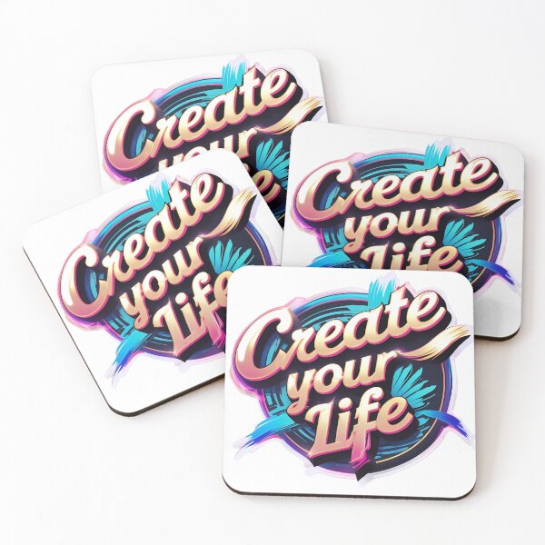 Item preview, Create Your Life – Motivational Aesthetic Typography Design designed and sold by DreamyDesigns17.