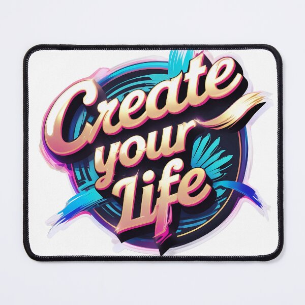 Item preview, Create Your Life – Motivational Aesthetic Typography Design designed and sold by DreamyDesigns17.