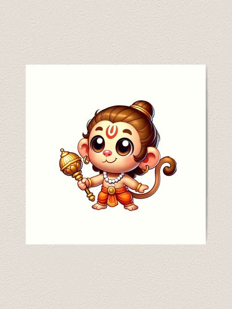 Thumbnail 1 von 3, Kunstdruck, Hanuman designt und verkauft von Sangram5.
