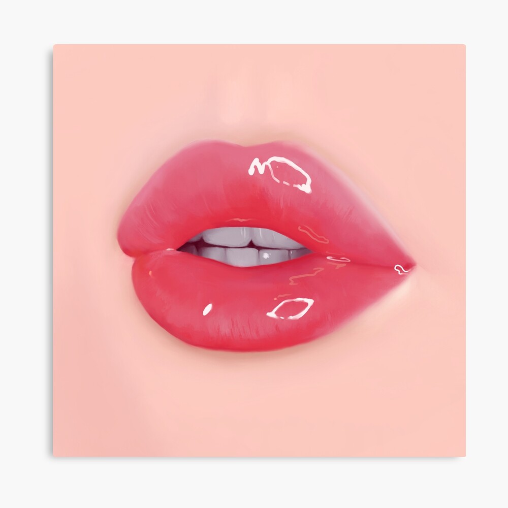Red Glossy Lips Drawing Glamour Fashion Vector Illustration Stock  Illustration - Download Image Now - iStock